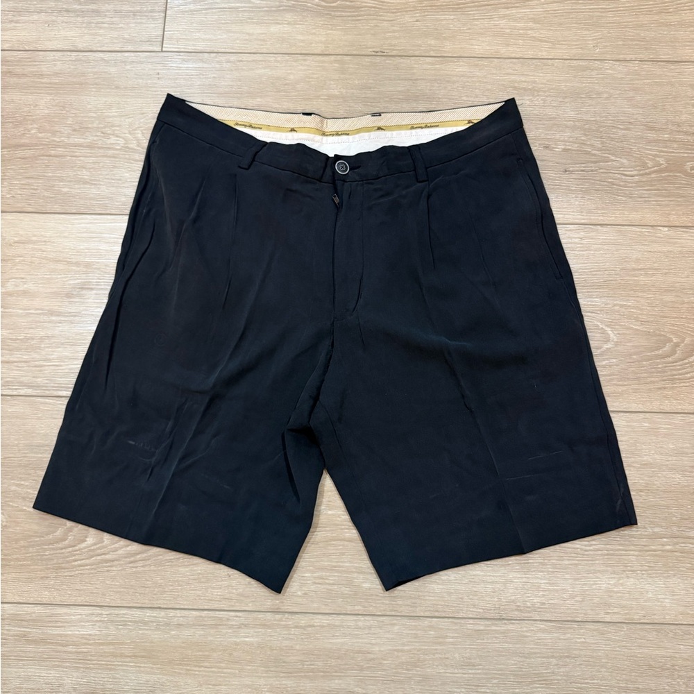 Tommy Bahama Faded Black Flat Front Men's Shorts